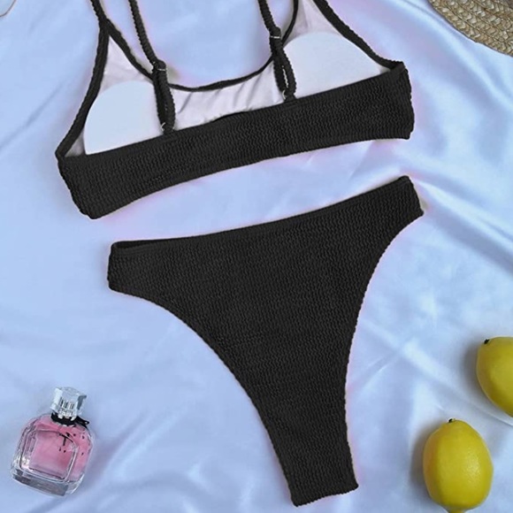 Textured Spaghetti Strap Bikini - Picture 2 of 5